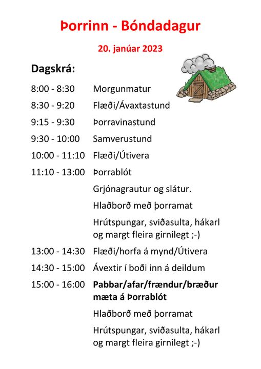 Fréttamynd - Þorrablót á föstudaginn 20. janúar