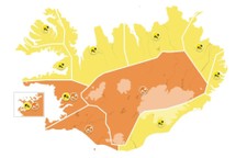 Fréttamynd - Appelsínugul veðurviðvörun - fimmtudaginn 26 mars